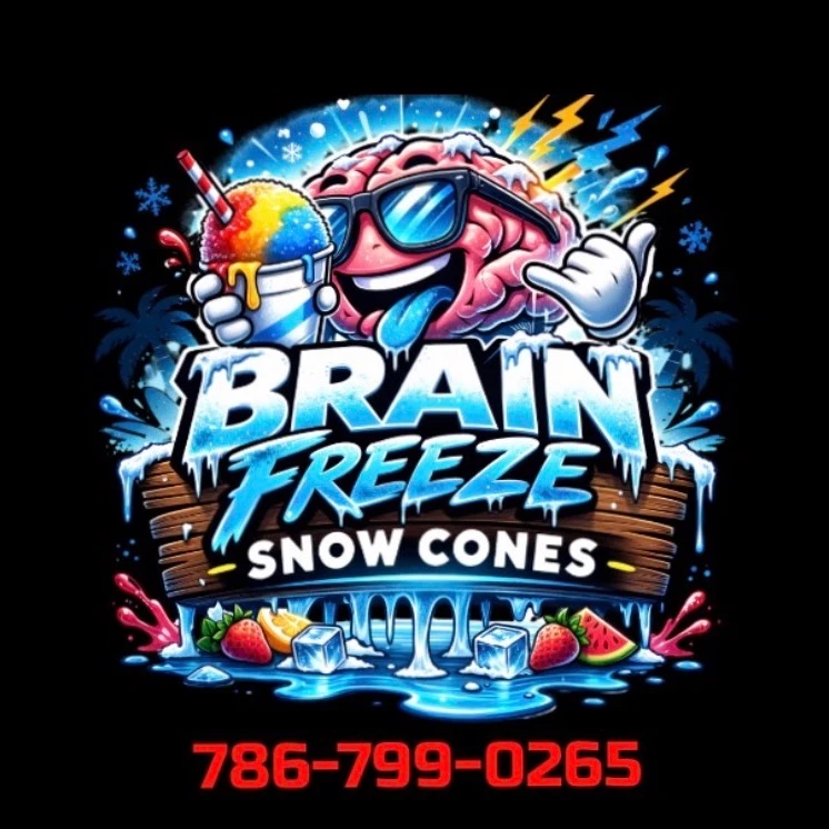 Brain freeze snow cones logo