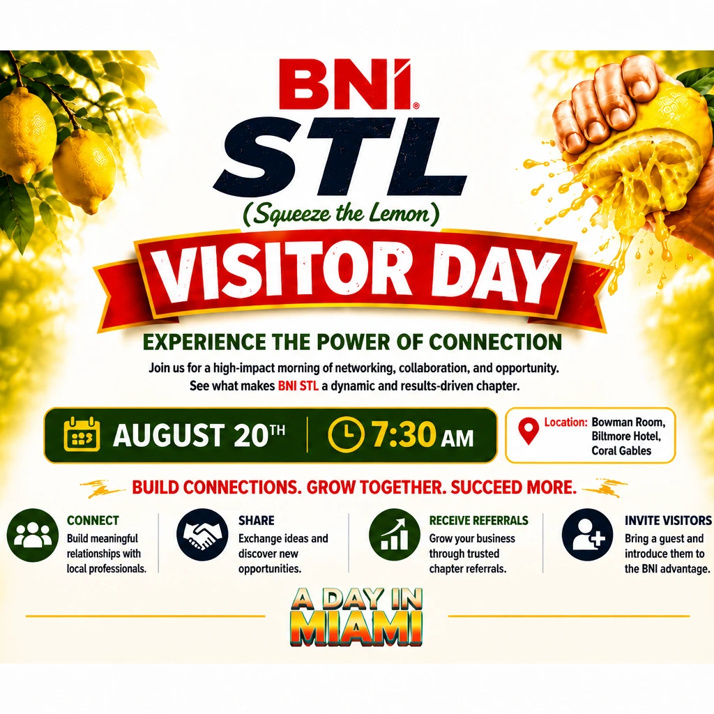 BNI STL Visitor Day 🍋 logo
