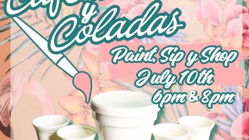 Cafecito & Coladas Paint, Sip y Shop