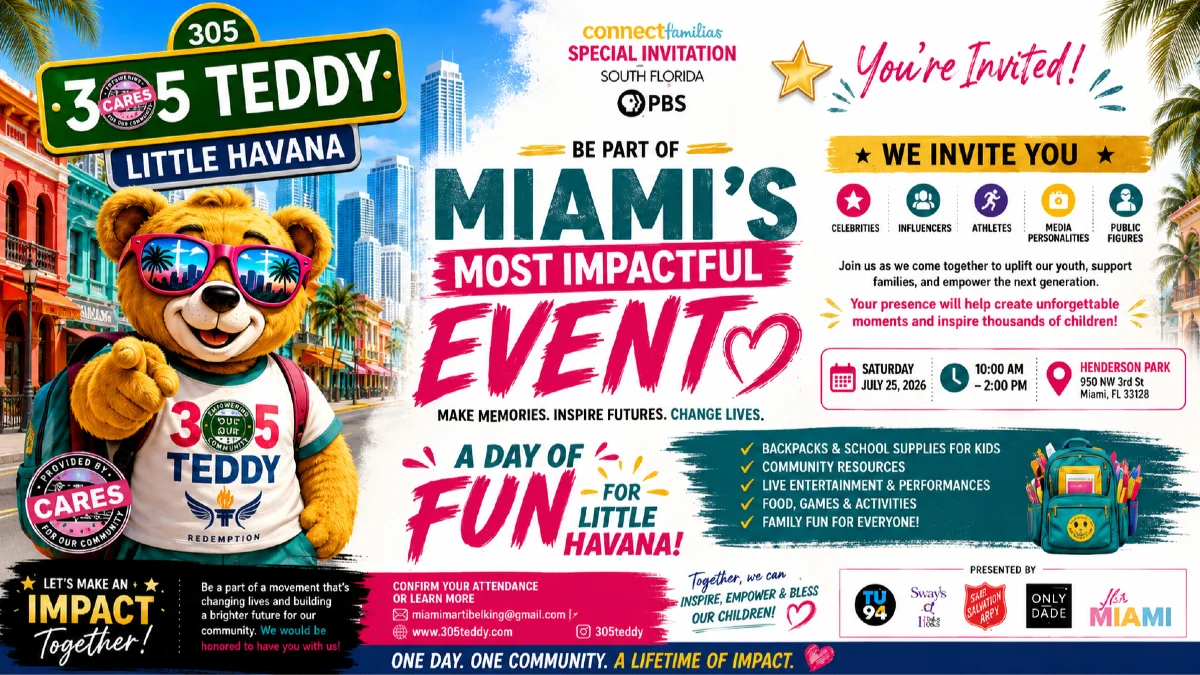 305 Teddy Back-to-School Drive Brings Family Fun to Little Havana