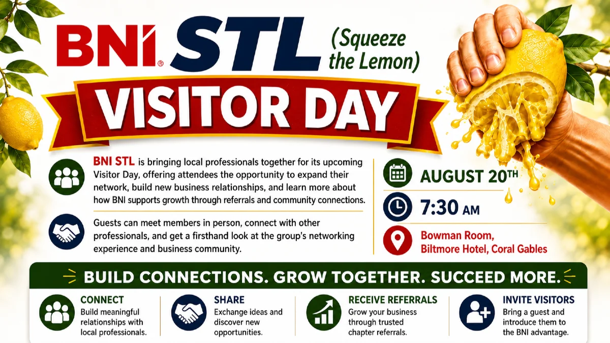 BNI STL Visitor Day 🍋