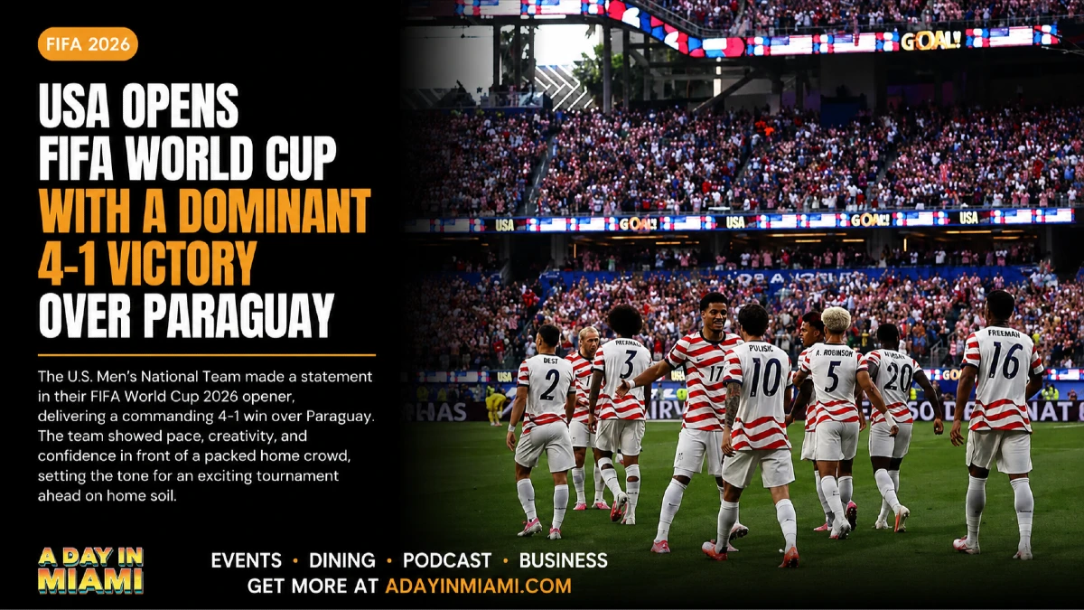 USA OPENS FIFA WORLD CUP WITH A DOMINANT 4-1 VICTORY OVER PARAGUAY