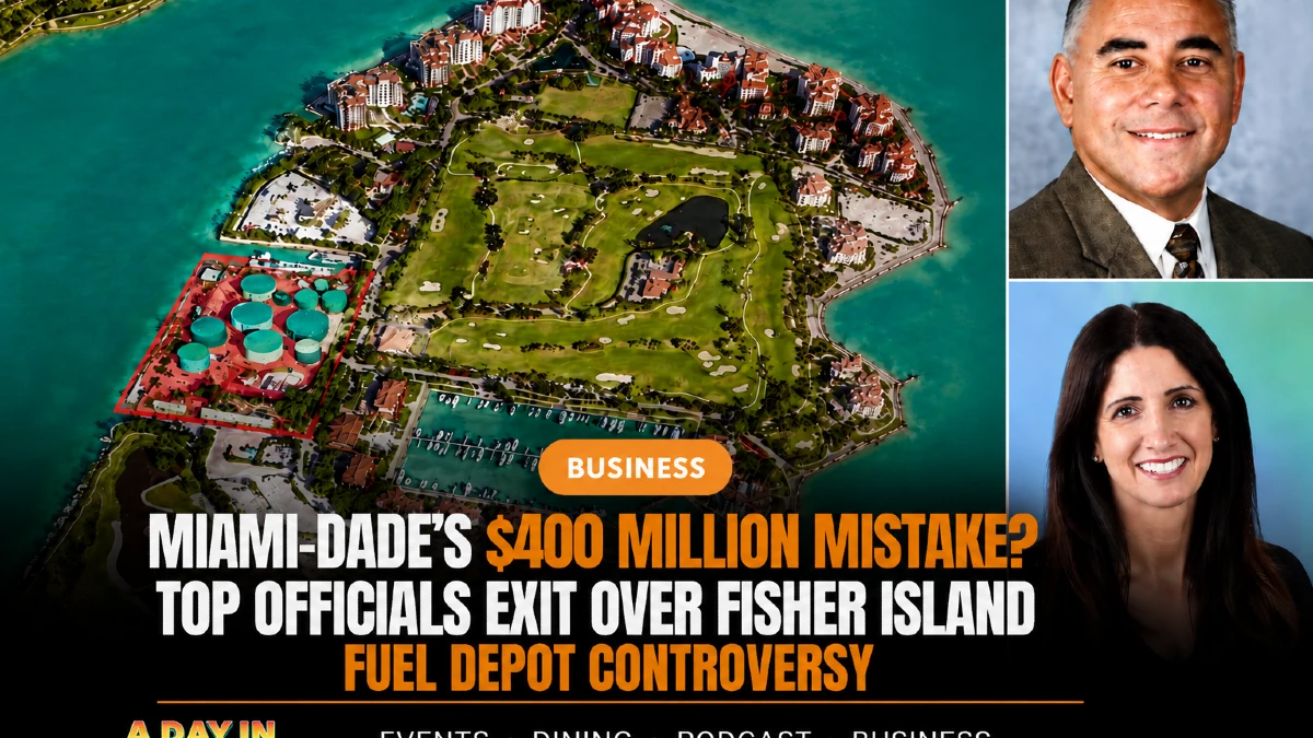 MIAMI-DADE'S $400 MILLION MISTAKE? TOP OFFICIALS EXIT OVER FISHER ISLAND FUEL DEPOT CONTROVERSY